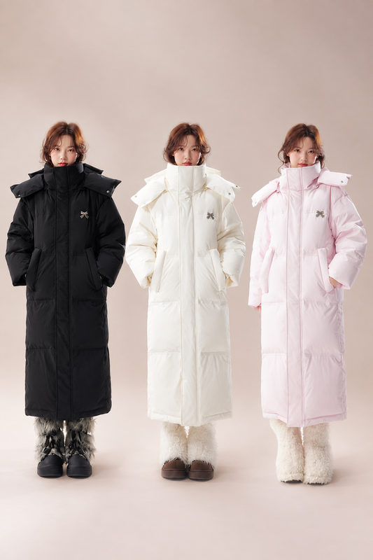 Long 90 White Goose Down Coat