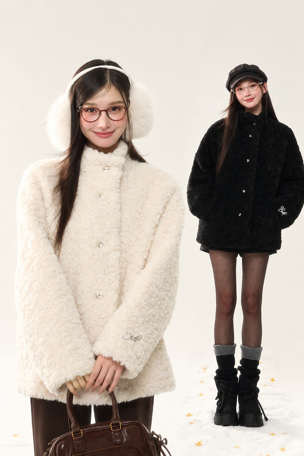 Thick Fur Integrated Jacket and Pants Set-Up