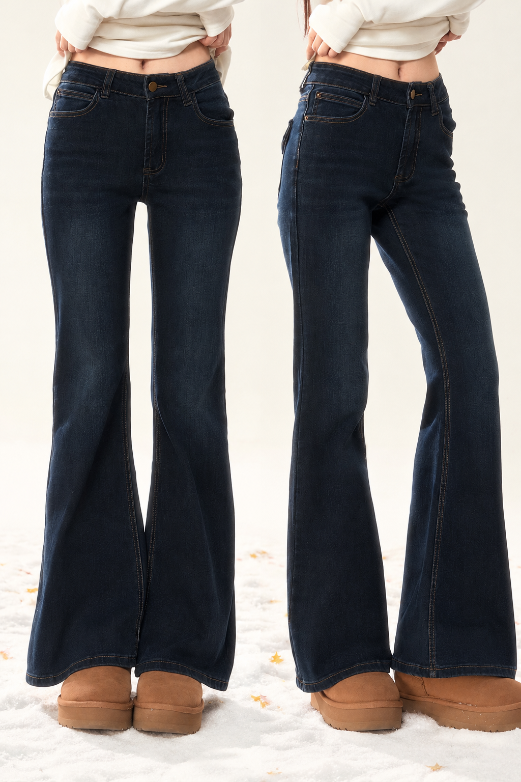 Winter Fleece-Lined Straight-Leg Pants