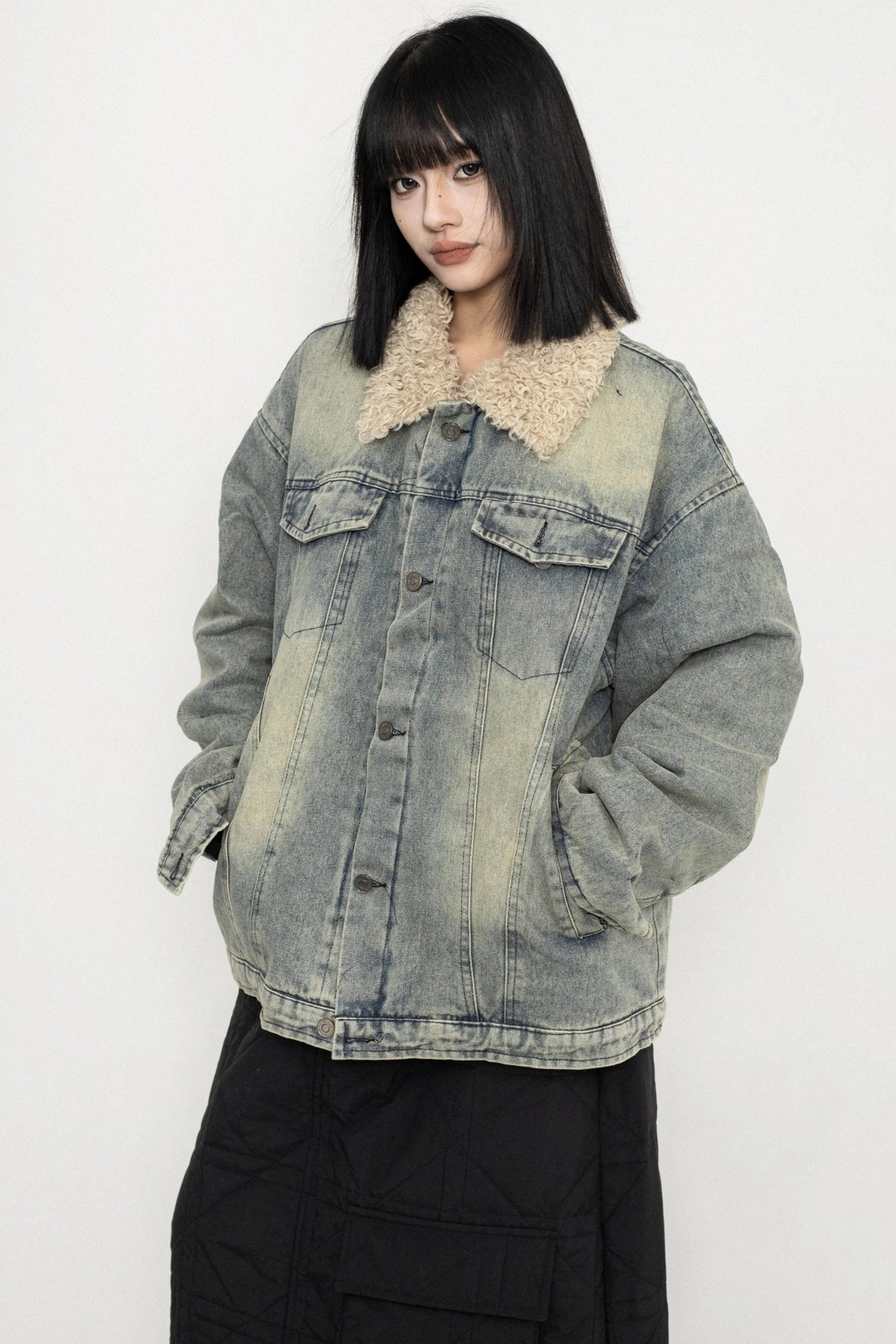 American Retro Sweet Winter Denim Cotton Jacket