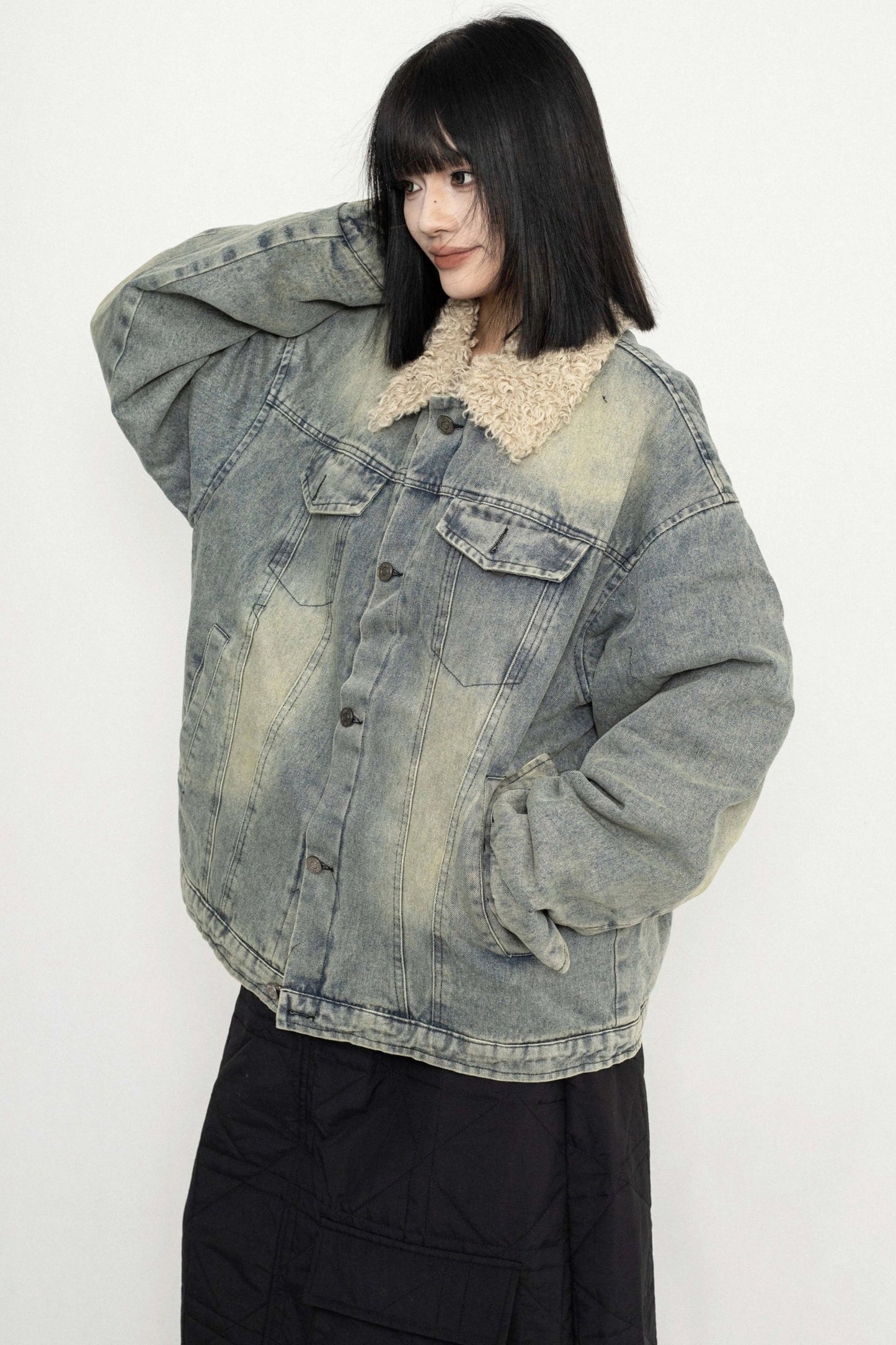 American Retro Sweet Winter Denim Cotton Jacket