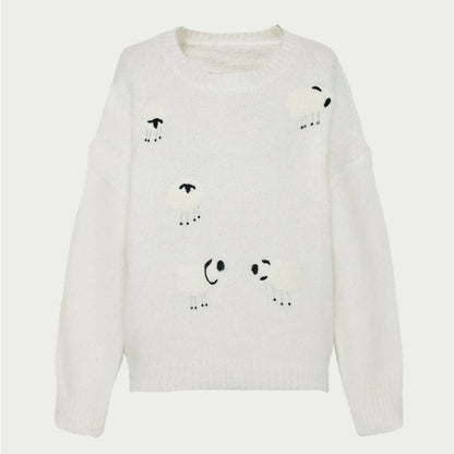 Wool Beaded Knit Sweater