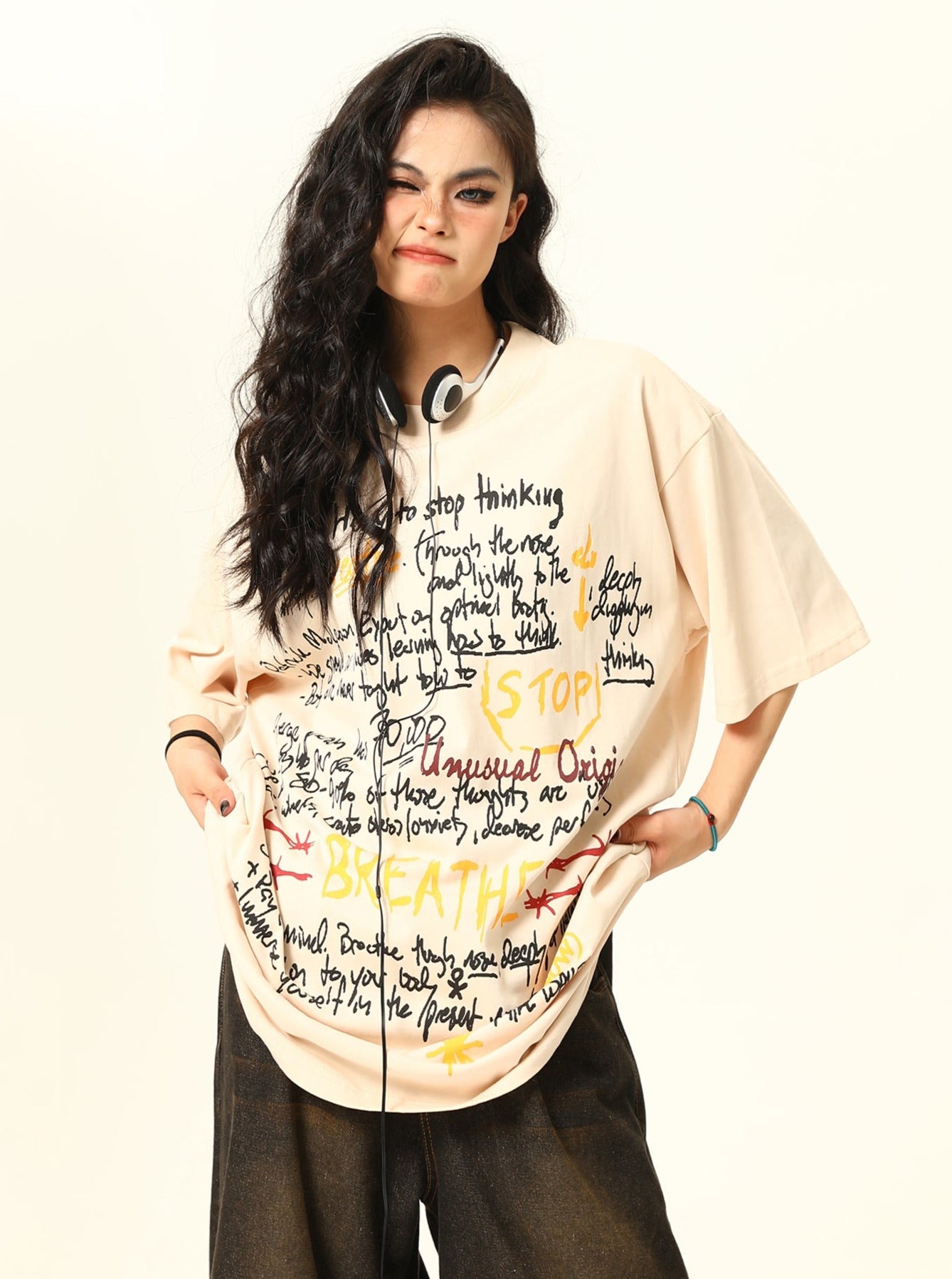 Graffiti Letter Short Sleeve T-Shirt