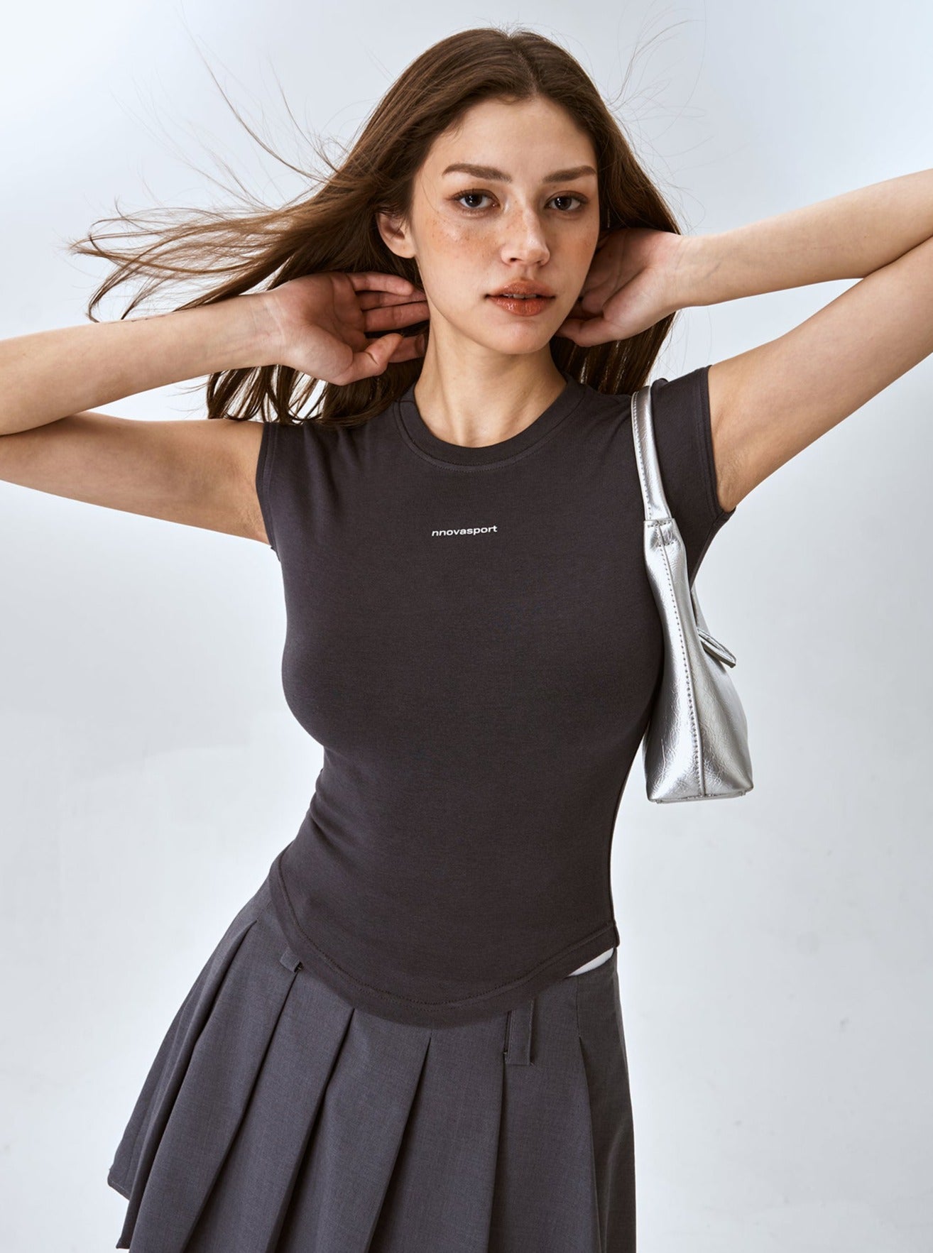 Retro Basic Raglan Irregular T-Shirt