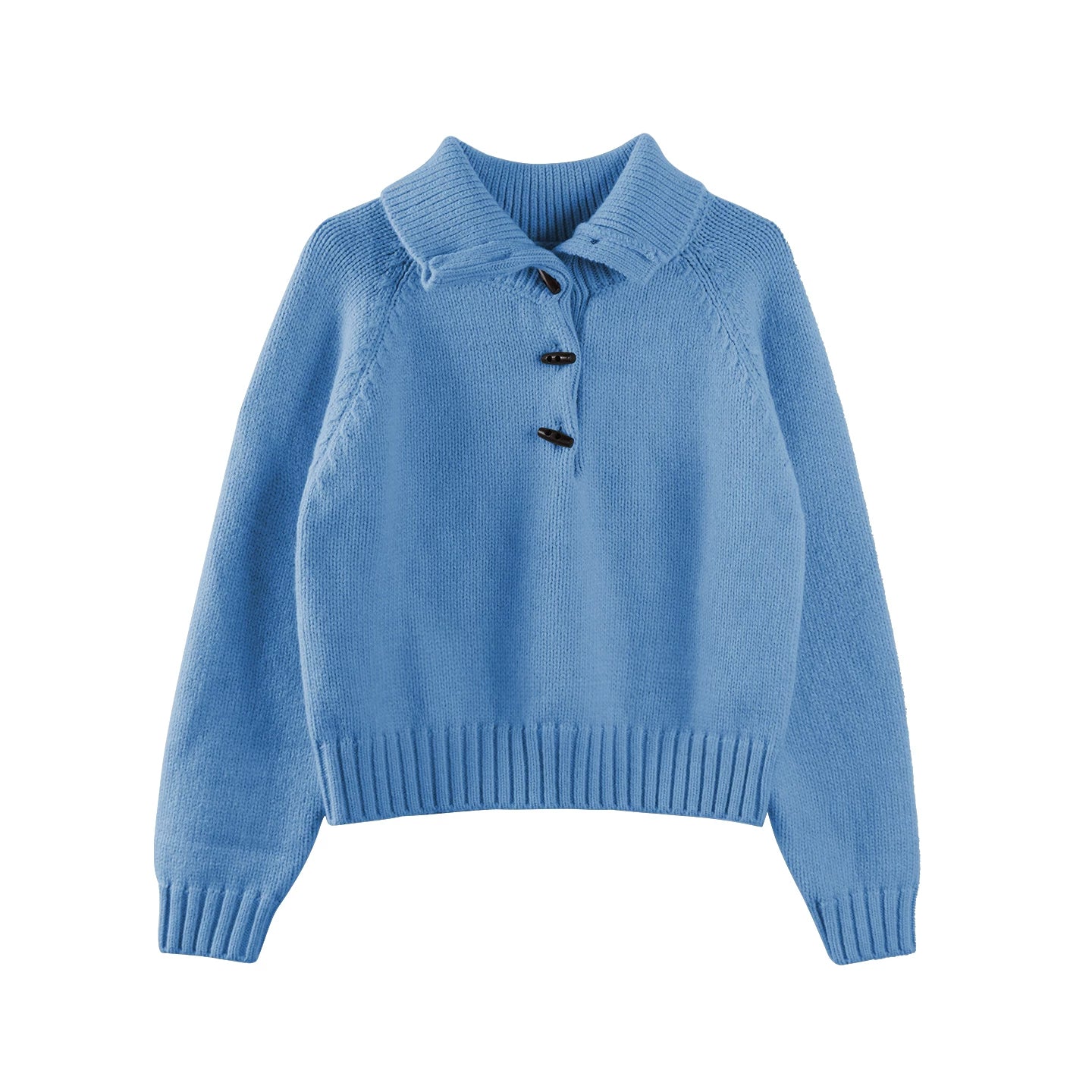 Light Bean Green Toggle Sweater