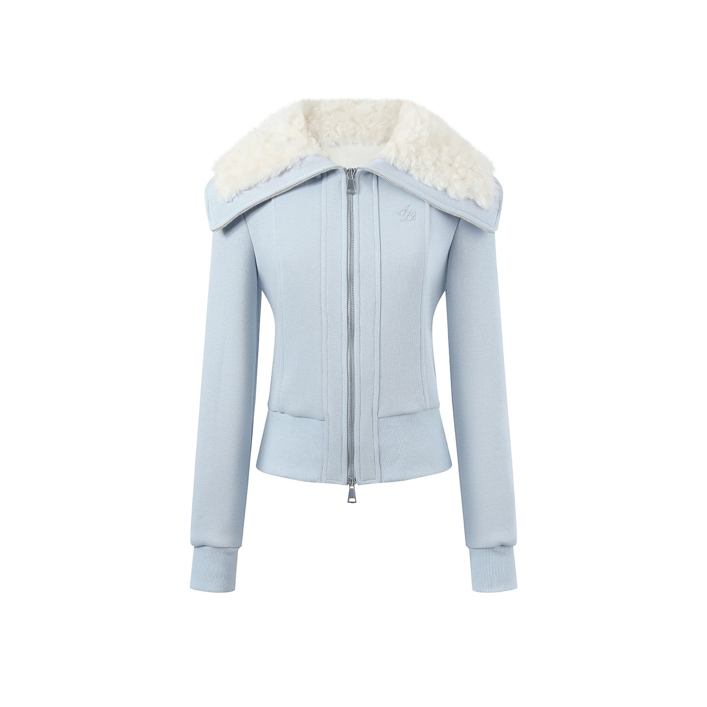 Lapel Fleece Slim Sweatshirt Jacket Set-Up