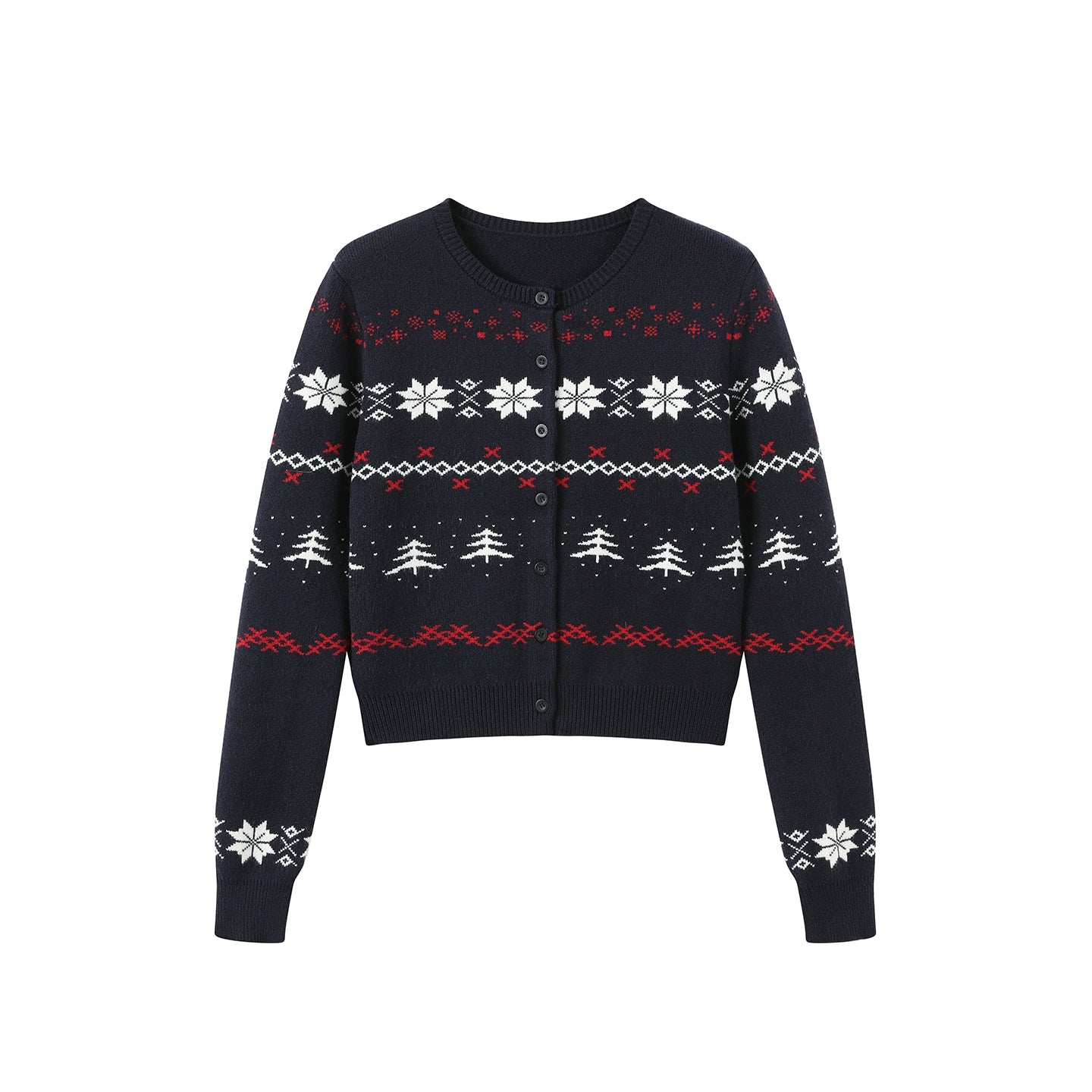 Fair Isle Crew Cardigan