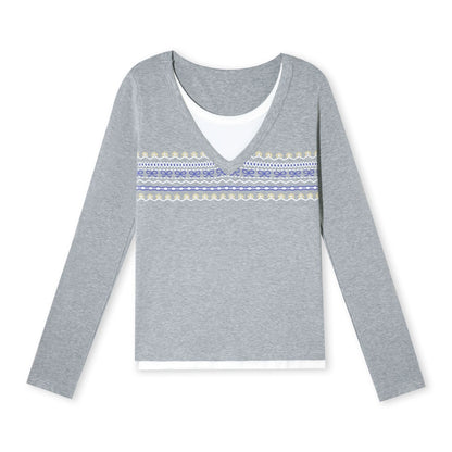 Fair Isle Two-Piece Top