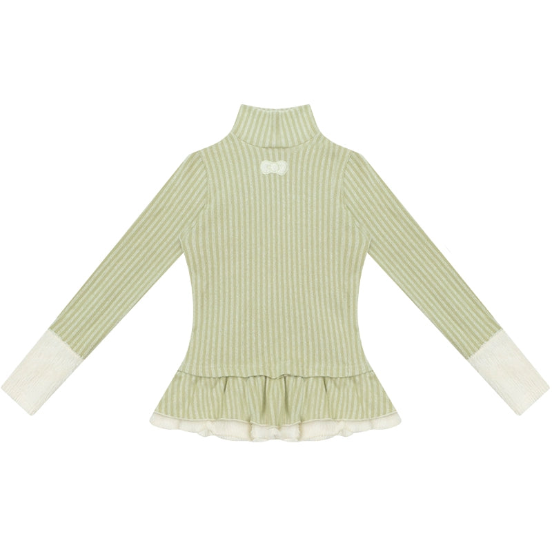 American Retro Striped Knit Top