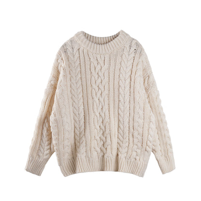 Korean-Style Cable Knit Sweater