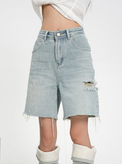 Raw Edges High Waist Jeans