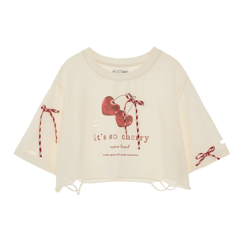Cherry Bow Tee