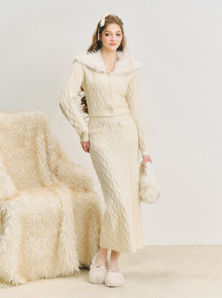 wool two-piece set