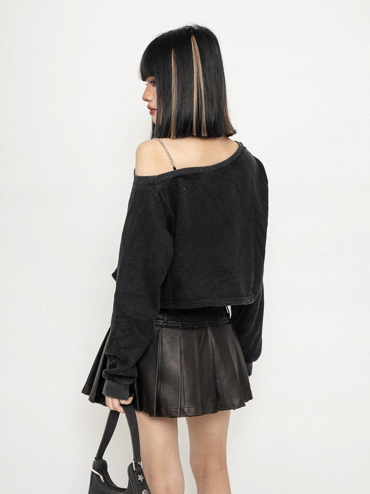 Maillard Leather A-Line Sweet Skirt
