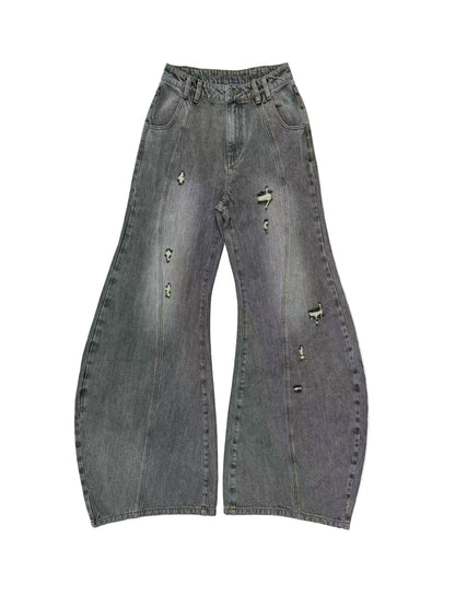 Split Sickle Pocket Heavy Jeans