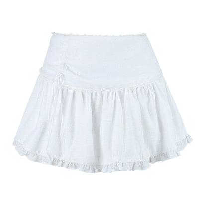 Niche Vintage Lace Hem Skirt