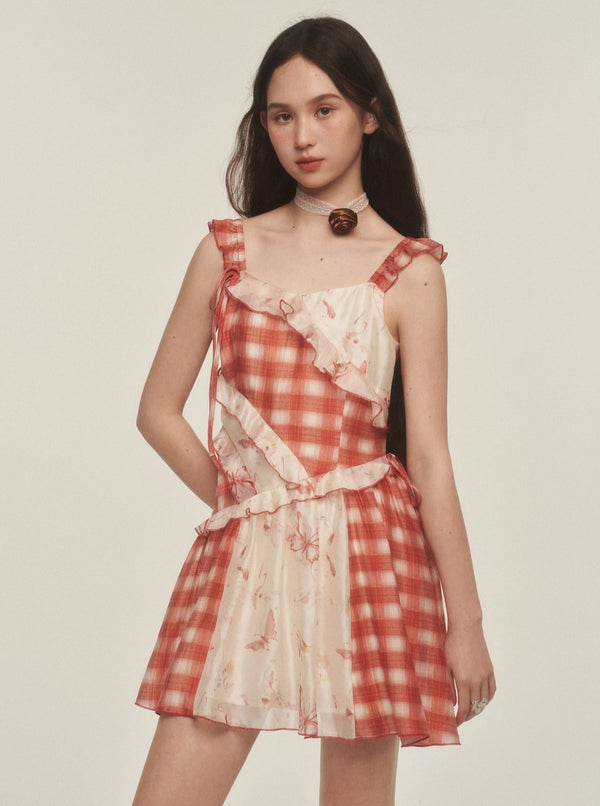 Irregular Patchwork Slip Dress