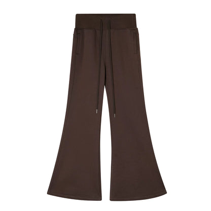 Fleece-Lined Flared Casual Pants