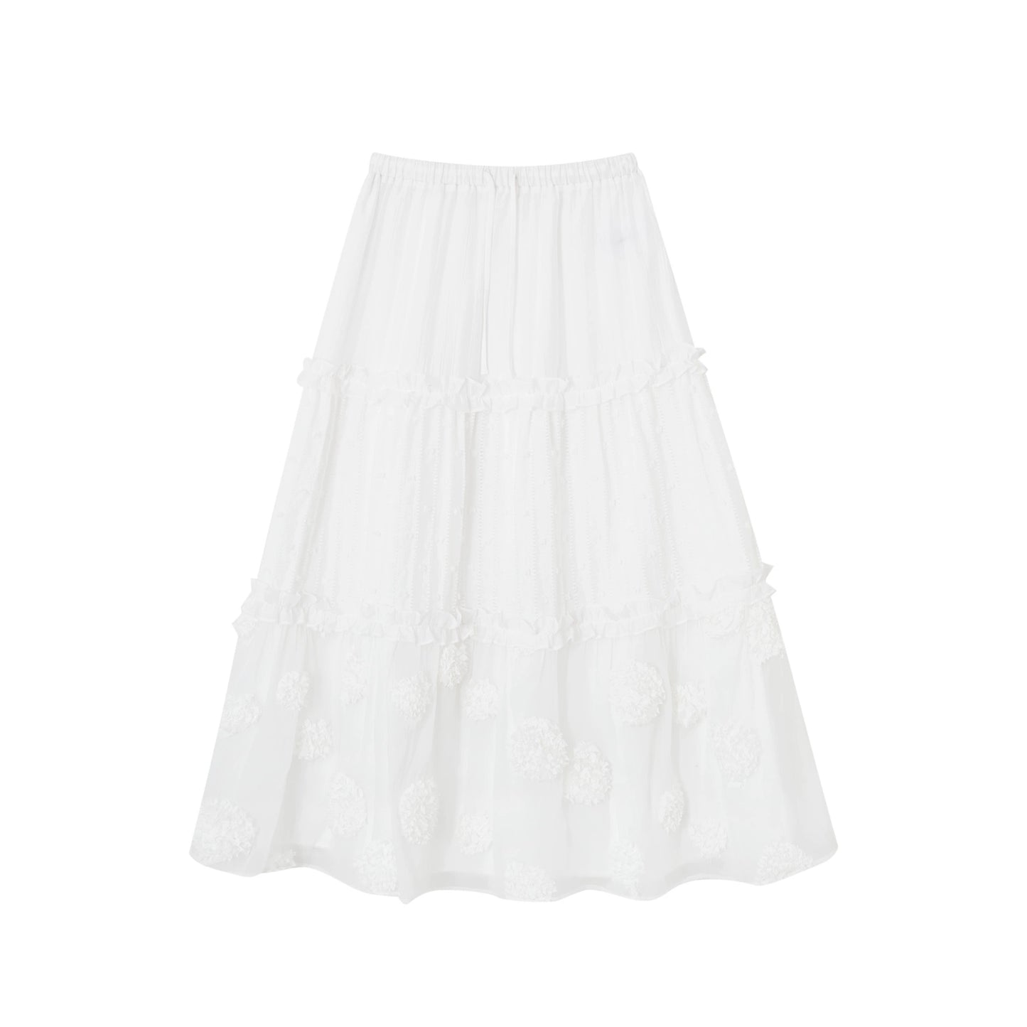 White Layered Halter Skirt