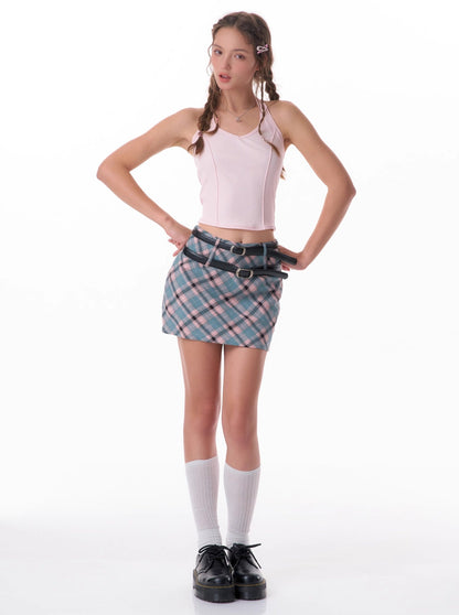 American Retro Plaid Skirt