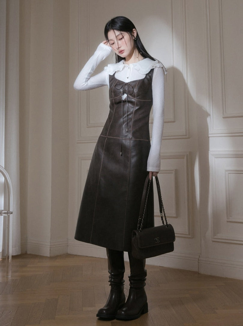 vintage leather dress