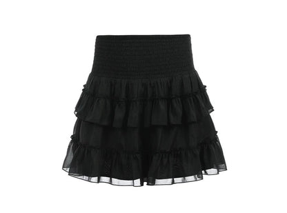 Chiffon shirt short skirt two-piece Set