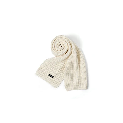 Korean Version Warm and Versatile Thickened Waffle Scarf