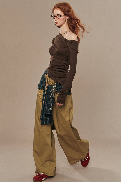 Sassy Double-Waisted Wide-Leg Pants