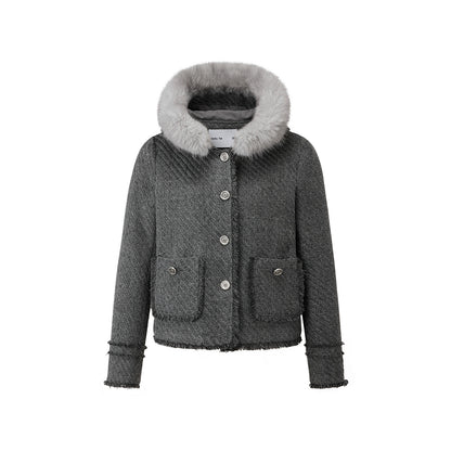 Winter Metal Buckle Wool Jacket