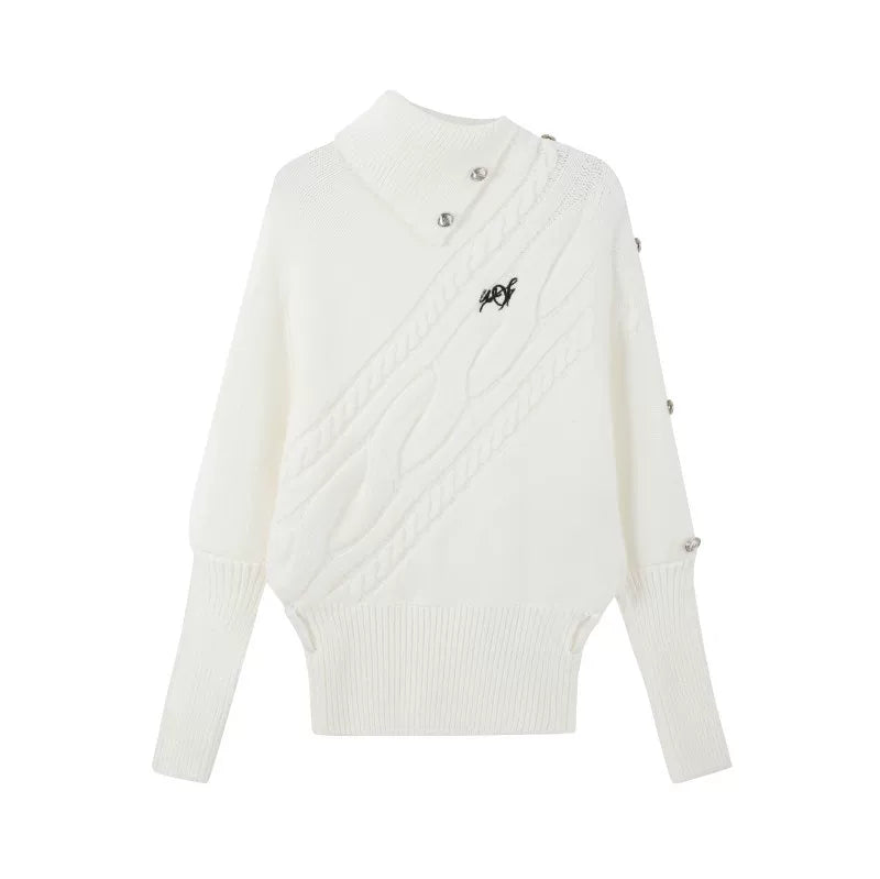 Cable Knit Waist-Cinching Sweater Set-Up