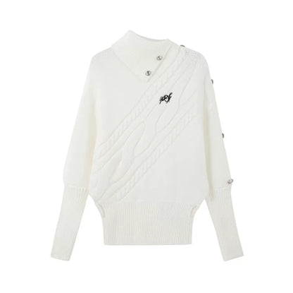 Cable Knit Waist-Cinching Sweater Set-Up