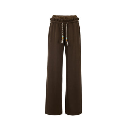 Double Waist Splicing Slim Slacks