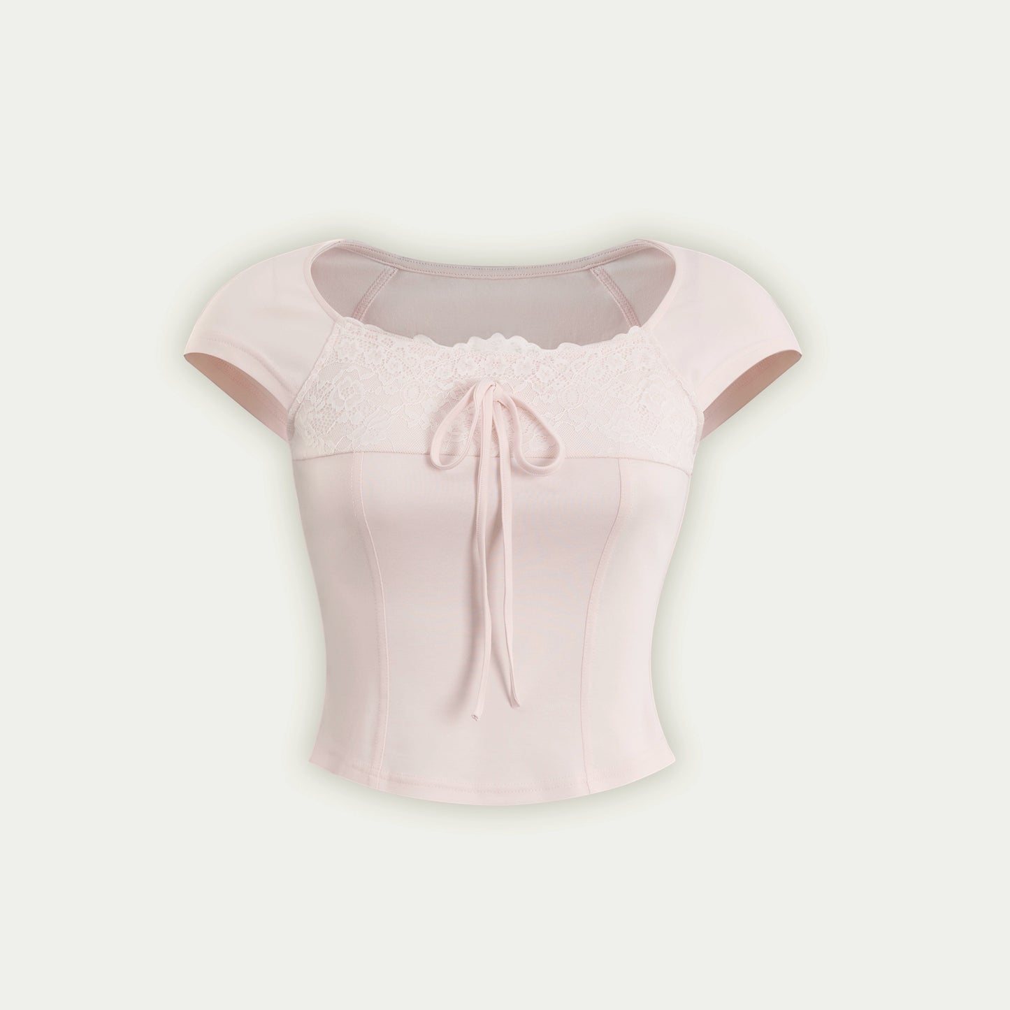 Cotton Lace Peplum Top