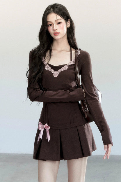 Hazelnut Lace Ballet Base Layer Top