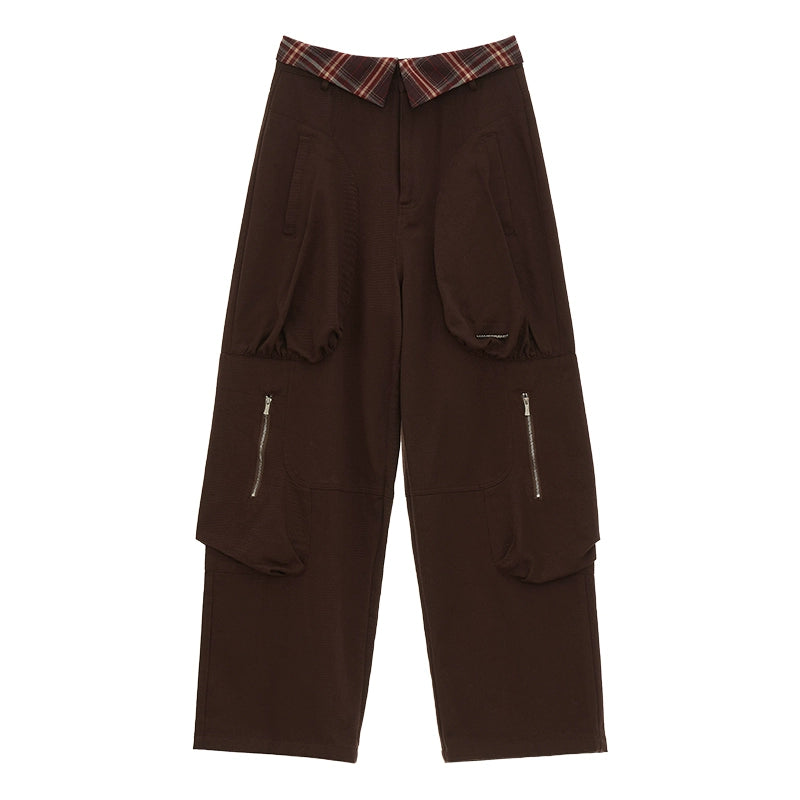 LUXURY LOOSE STRAIGHT-LEG TROUSERS