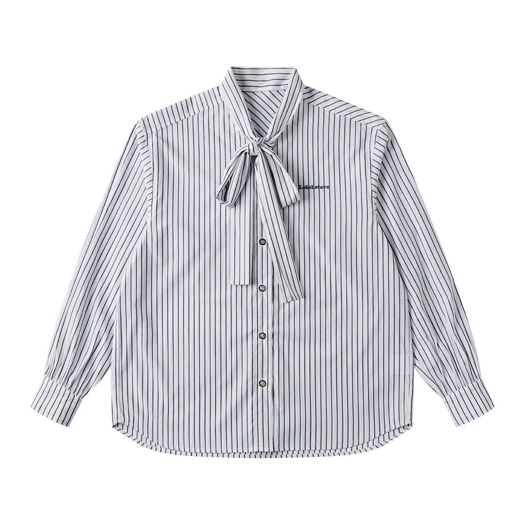 French Vintage Black White Striped Shirt