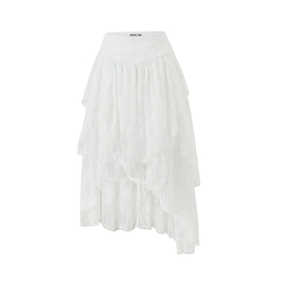 Irregular Thin White Skirt