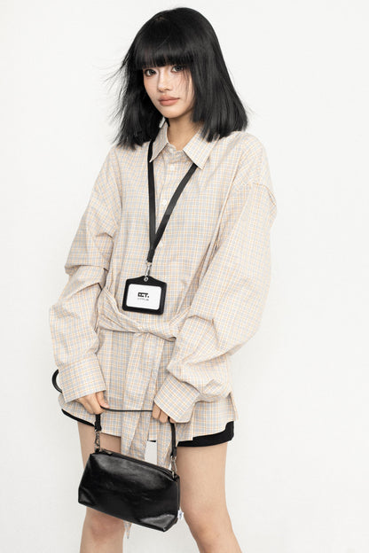 Casual Lace-up Design Shirt