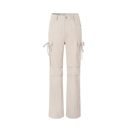 Bow Flared Slim Fit Trousers Pants