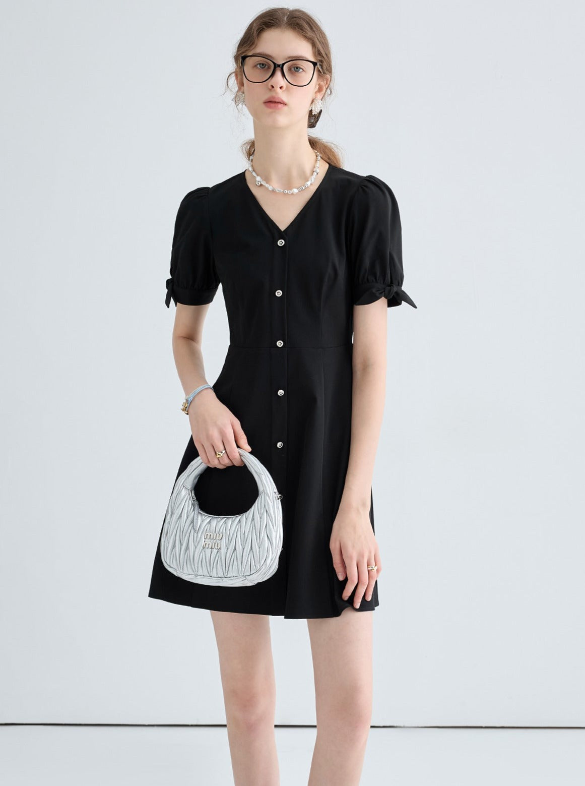 Slim Puff Sleeve Dress