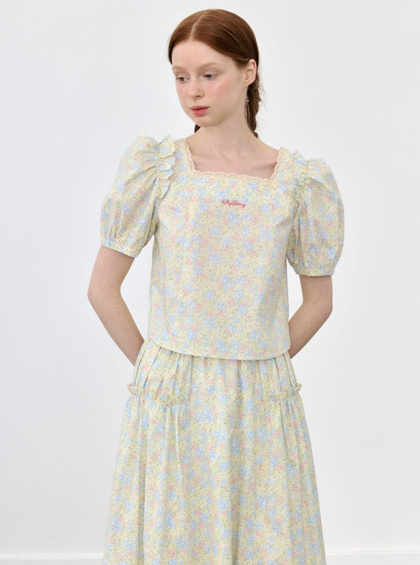 Lilia Garden Puff Sleeve Top