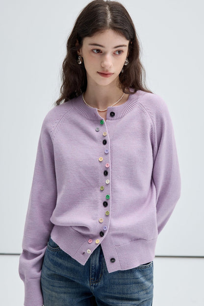 Colorful Button Knitwear Cardigan