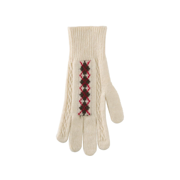 Fair Isle Wool Knit Gloves