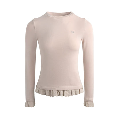 Lace Embroidery Slim Top