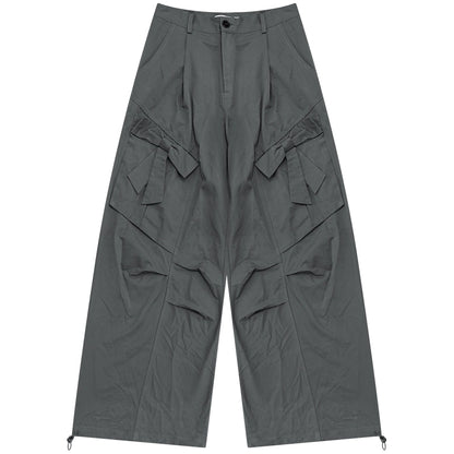 American Retro High Waist Cargo Trousers
