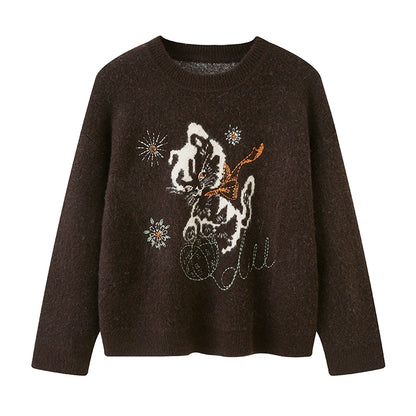 Furball Crew Neck Loose Sweater