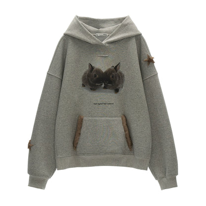 Star Rabbit Hooded Sweatshirt