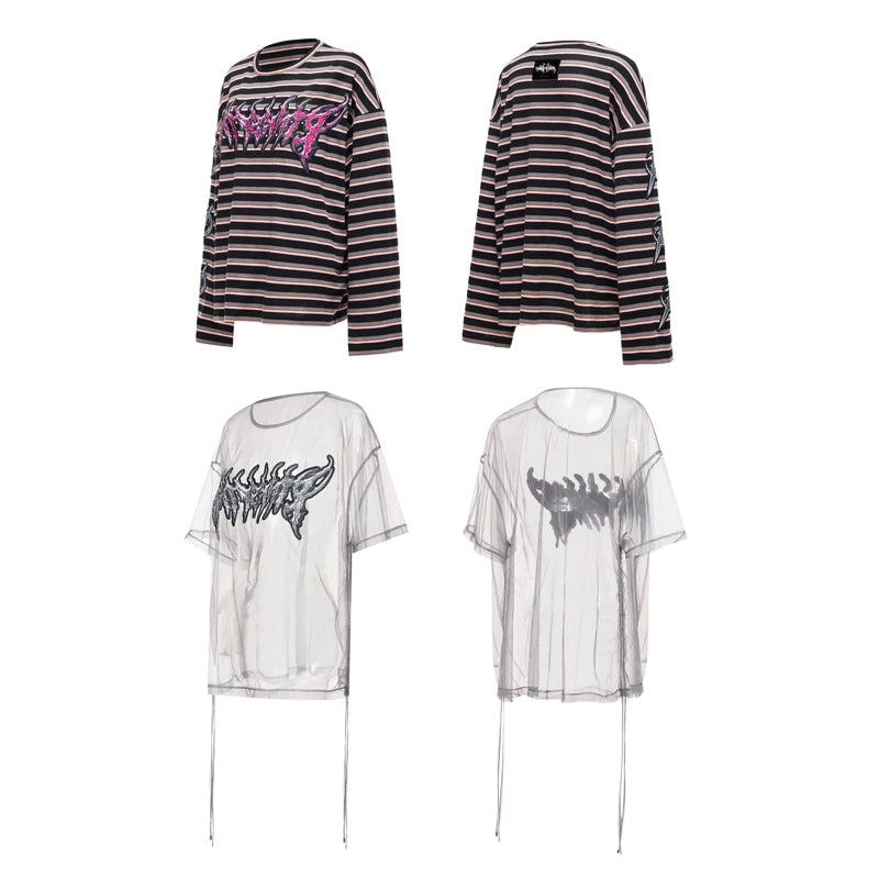 Striped Two Piece T-Shirt Set