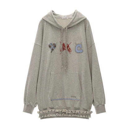 Patch Plaid Hooded Dress