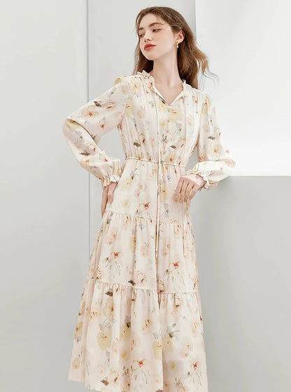 Tea Break French Floral Dress